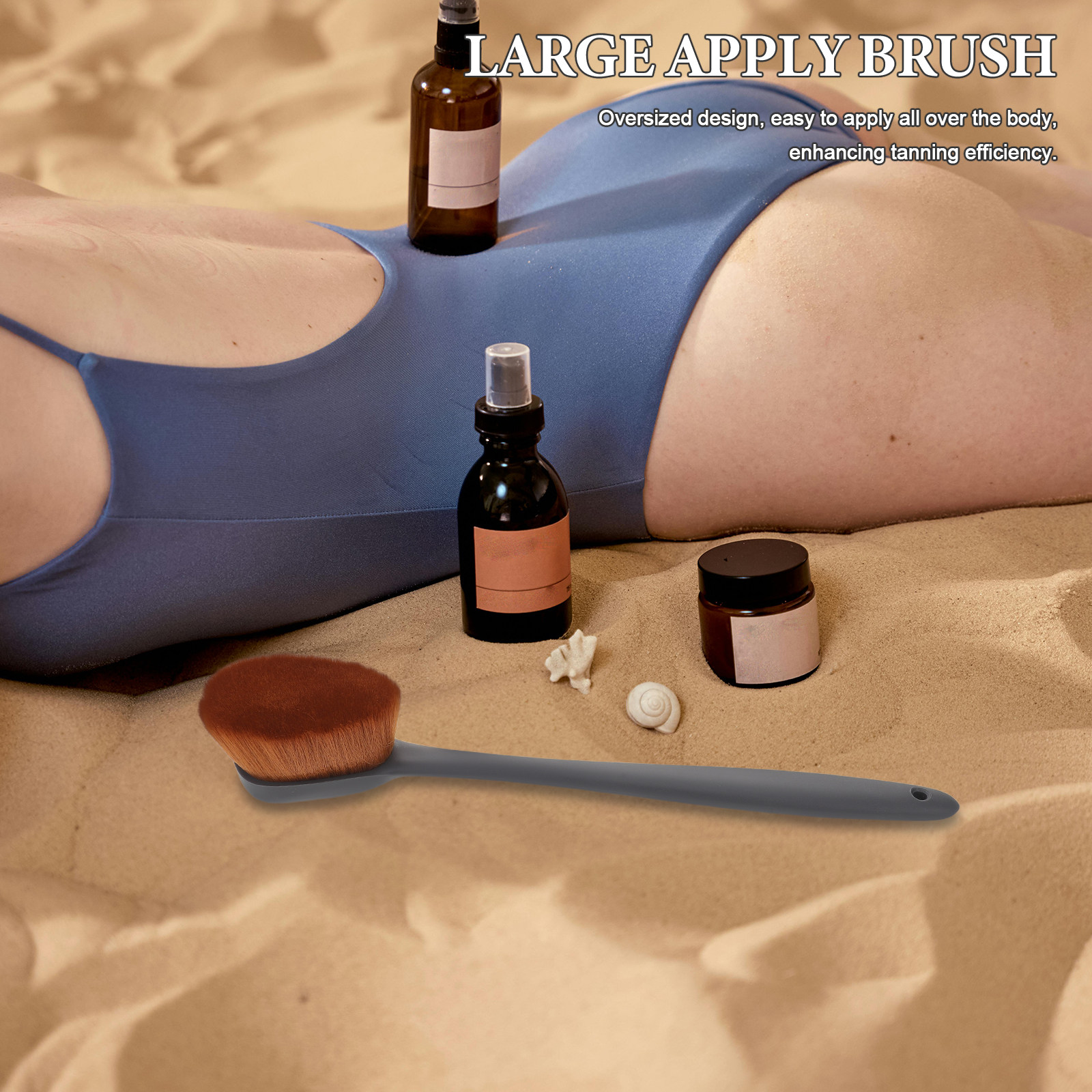 Body Brush - Extra grote zelfbruinende lichaamsborstel, lotionapplicator voor