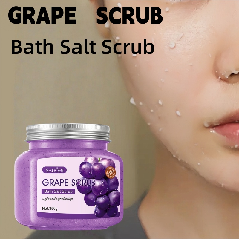 Bath Salts - Druivenbadzoutscrub 350g, exfoliërend, hydraterend en gladmakend,