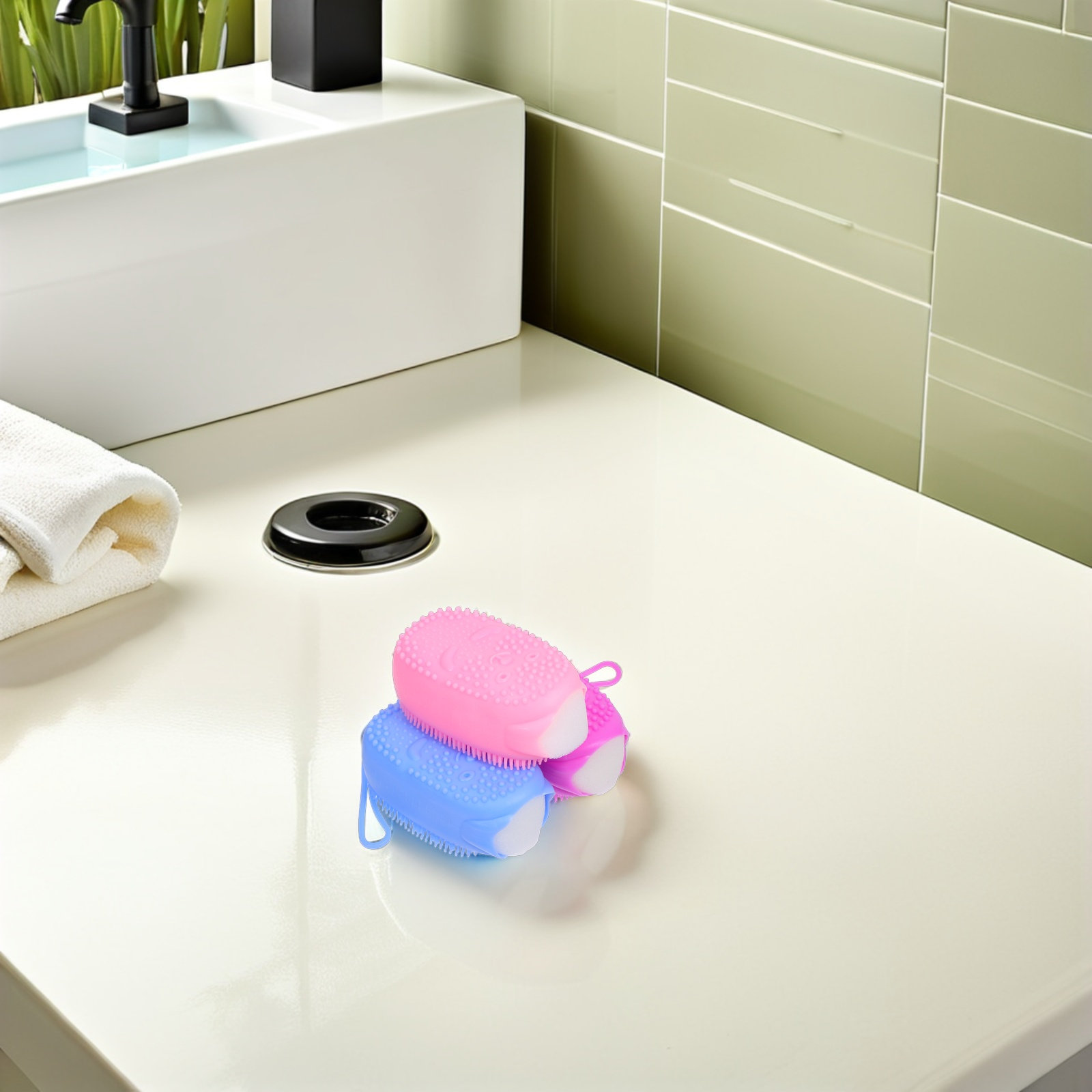 3 stuks exfoliërende spons, li - Body Brush recensie en prijs